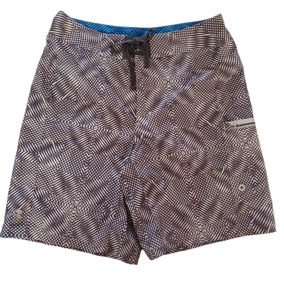 Under Armour Board Shorts‎ Mens 34 Gray Geometric Unlined Hybrid - Picture 1 of 10